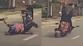 Thailand: Female Biker Meets The Steel Bar