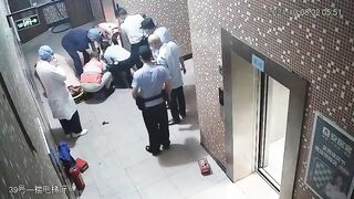 Classic: Guy Burns to death in Elevator