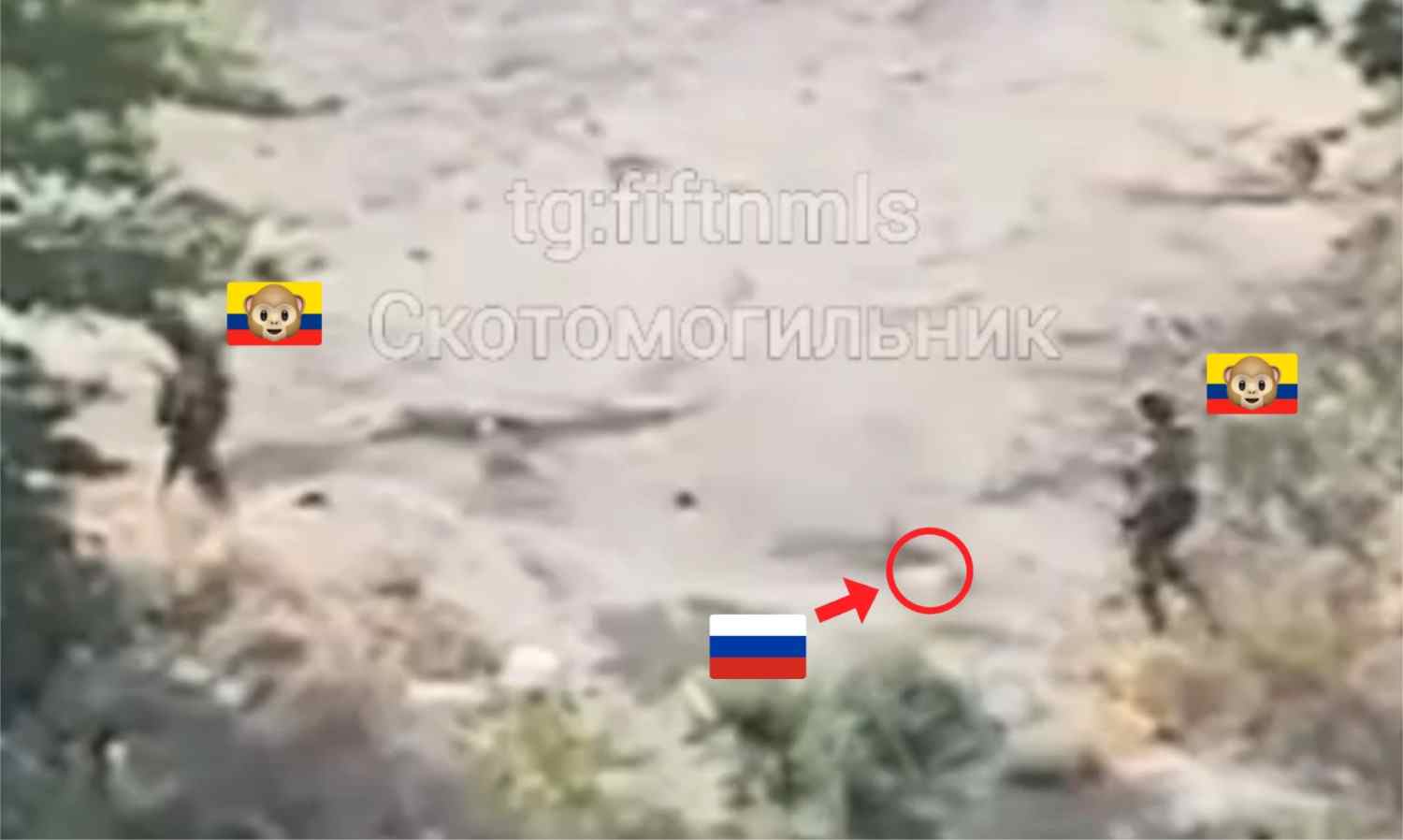 Colombian merc foot vs. IED.