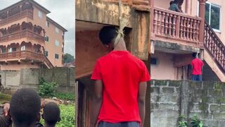 Man hangs himself from 2nd story