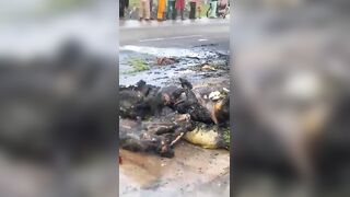 Result Of Fiery Van Crash In Nigeria