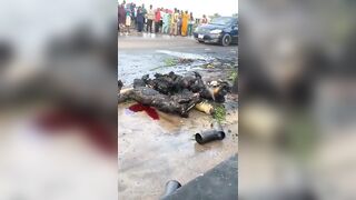 Result Of Fiery Van Crash In Nigeria