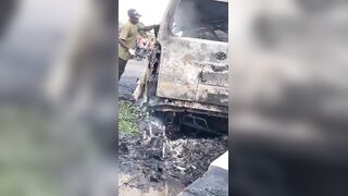 Result Of Fiery Van Crash In Nigeria