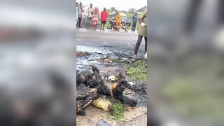 Result Of Fiery Van Crash In Nigeria