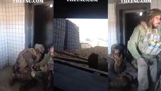 UKRANIAN SOLDIERS TRAPPED IN SHELTER