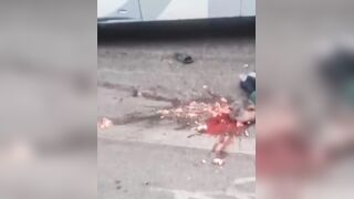 Eldelry Man Fell Head First Under The Bus Wheels
