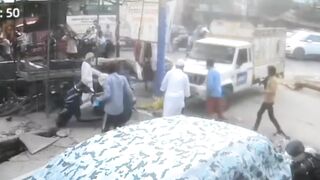 Woman Gets Crushed Against The Pole, Killed After Buying Vegetables