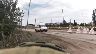 Ukrainian middle-strike Forpost drone flies into ruzky blockpost on Donbas