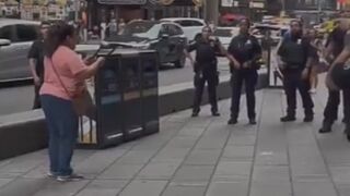 Woman Who Stabbed Two People In New York Killed By Police In Times Square (3 Angles)