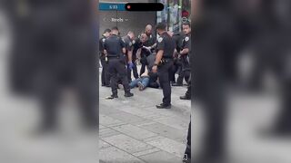 Woman Who Stabbed Two People In New York Killed By Police In Times Square (3 Angles)