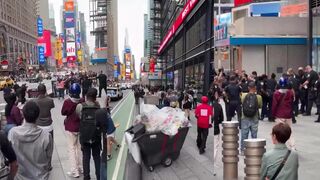 Another angle woman shot in Times Square by Police