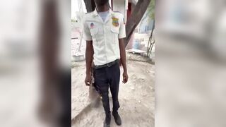 Police Officer Beaten And Humiliated By Thugs In Haiti