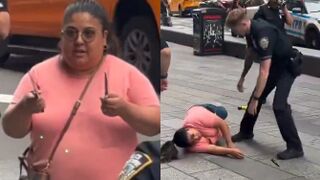 Woman Attacks NYPD Cops With 2 Knives Before Being Fatally Shot (New Good Angle)
