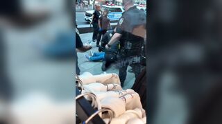 Woman Attacks NYPD Cops With 2 Knives Before Being Fatally Shot (New Good Angle)