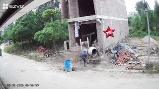 Worker Gets Zapped By Concrete Mixer, Survives