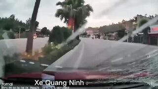 Slow Moving Cyclist Killed By Dashcam Car In Vietnam