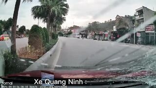 Slow Moving Cyclist Killed By Dashcam Car In Vietnam