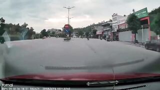 Slow Moving Cyclist Killed By Dashcam Car In Vietnam