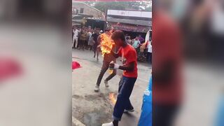 Dumb Fire-Breathing Show Goes Wrong