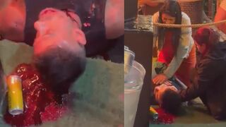 Last Seconds Of Life Who Was Shot Over A Debt Inside A Bar In Brazil