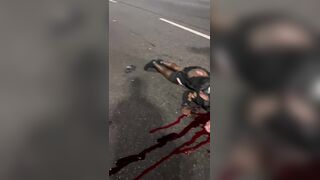 Man Jumped From An Overpass And Speeding Vehicle Finished Him Off