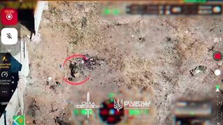 Dozens of dead Russians are lying scattered along the path.