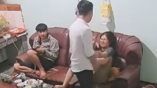 Scumbag Attacks Wife In Front Of Terrified Children
