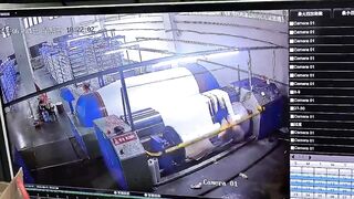 Female Factory Worker Clocks Out Earlier (Classic Video)