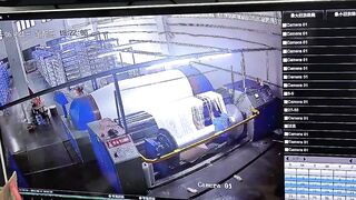 Female Factory Worker Clocks Out Earlier (Classic Video)