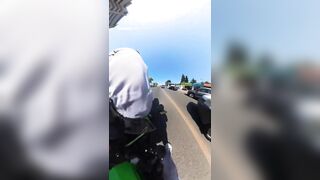 Biker Crushed Into Pedestrian
