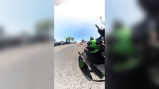 Biker Crushed Into Pedestrian
