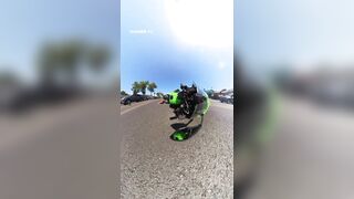 Biker Crushed Into Pedestrian