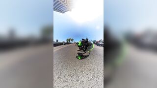 Biker Crushed Into Pedestrian