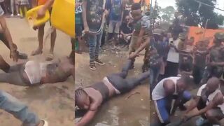 Thief gets wet down before punishment