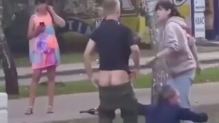 Drunk Man Brutally Beats Random People