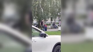 Drunk Man Brutally Beats Random People
