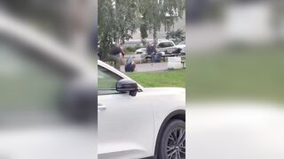 Drunk Man Brutally Beats Random People