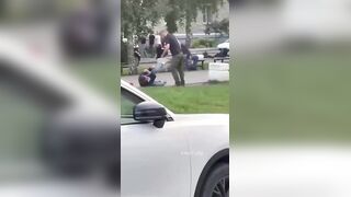 Drunk Man Brutally Beats Random People