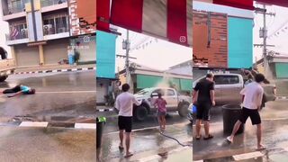 shocking accident in street