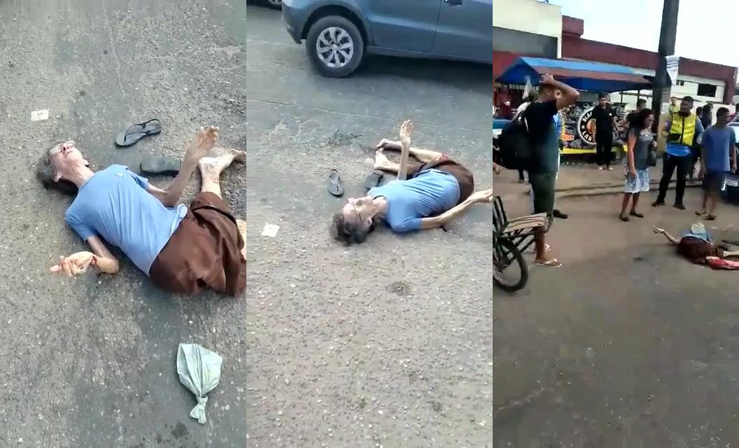 OLD WOMAN RAN OVER BY TRUCK