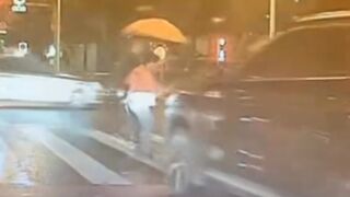 Red Light Running SUV Crushes Pedestrians At Zebra Crossing