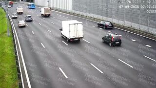 Final Destination: Biker Sent Flying Over the Guardrail