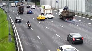 Final Destination: Biker Sent Flying Over the Guardrail