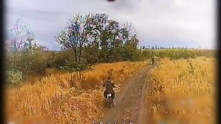 Dumb Russian fell off his motorcycle.