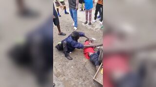 Bystanders Enjoy Fight Of Two Disabled Men