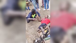 Bystanders Enjoy Fight Of Two Disabled Men