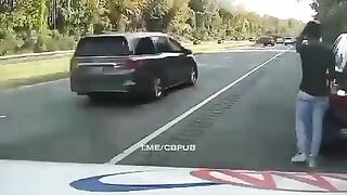 Roadside Service Man Gets Hit By A Speeding Car (Maryland 2021)