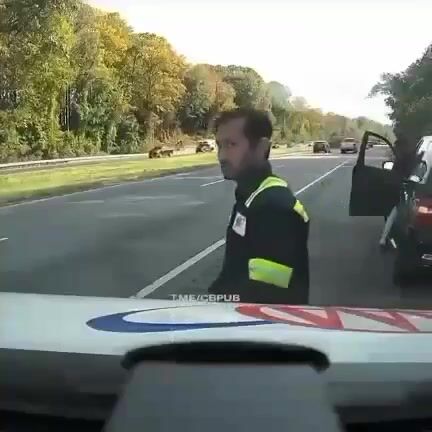 Roadside Service Man Gets Hit By A Speeding Car (Maryland 2021)