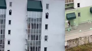 CLASSIC: Girl Jumps From The 9th Floor In Russia