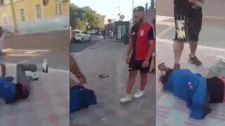 AFRICAN IMMIGRANT BEATEN BY NATIVE ITALIANS